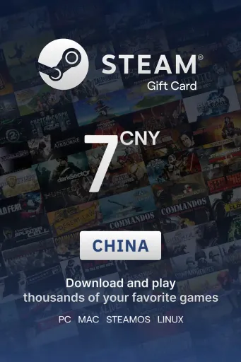 Steam Wallet 7 CNY Gift Card (China) - Digital Key