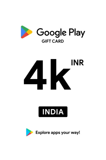 Google Play 4000 INR Gift Card (India) - Digital Key