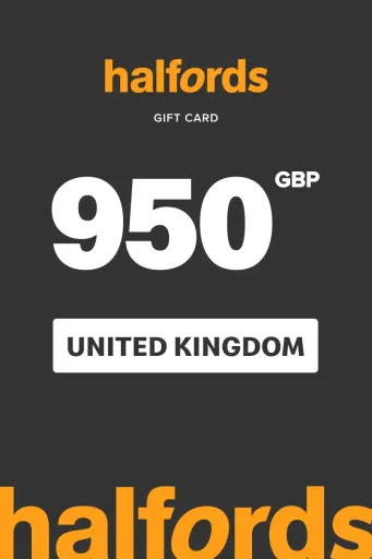Halfords 950 GBP Gift Card (United Kingdom) - Digital Key