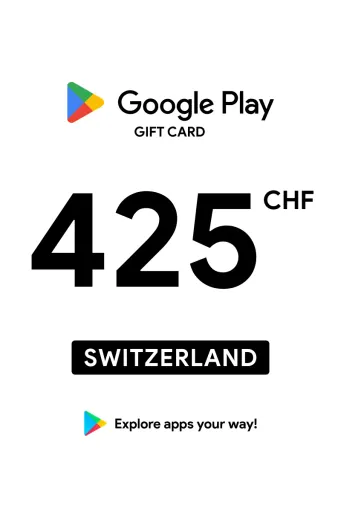 Google Play 425 CHF Gift Card (Switzerland) - Digital Key