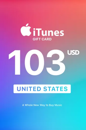 Apple iTunes 103 USD Gift Card (United States) - Digital Key