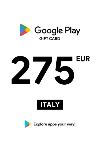 Google Play 275 EUR Gift Card (Italy) - Digital Key