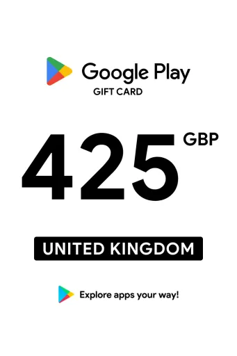Google Play 425 GBP Gift Card (United Kingdom) - Digital Key