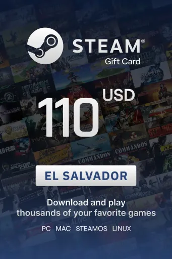 Steam Wallet 110 USD Gift Card (El Salvador) - Digital Key