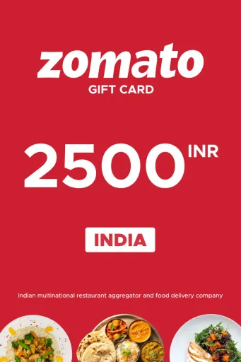 Zomato 2500 INR Gift Card (India) - Digital Key