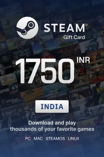 Steam Wallet 1750 INR Gift Card (India) - Digital Key