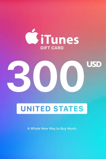 Apple iTunes 300 USD Gift Card (United States) - Digital Key