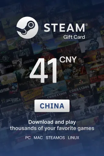 Steam Wallet 41 CNY Gift Card (China) - Digital Key