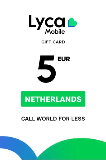 Lycamobile 5 EUR Gift Card (Netherlands) - Digital Key