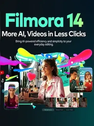 Product Image - Wondershare Filmora 14 Advanced Video Editor (Global) (1 Device for each OS) 6 Devices 1 Year - Digital Key
