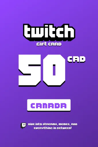 Twitch 50 CAD Gift Card (Canada) - Digital Key