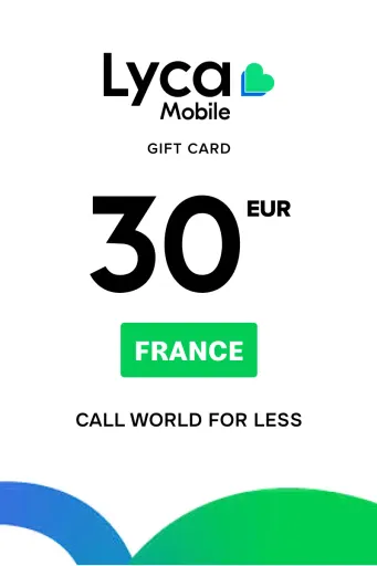 Lycamobile 30 EUR Gift Card (France) - Digital Key