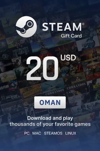 Steam Wallet 20 USD Gift Card (Oman) - Digital Key