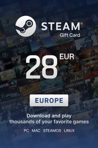 Steam Wallet 28 EUR Gift Card (Europe) - Digital Key