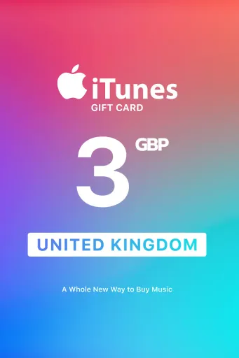 Apple iTunes 3 GBP Gift Card (United Kingdom) - Digital Key
