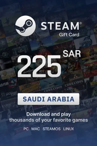 Steam Wallet 225 SAR Gift Card (Saudi Arabia) - Digital Key