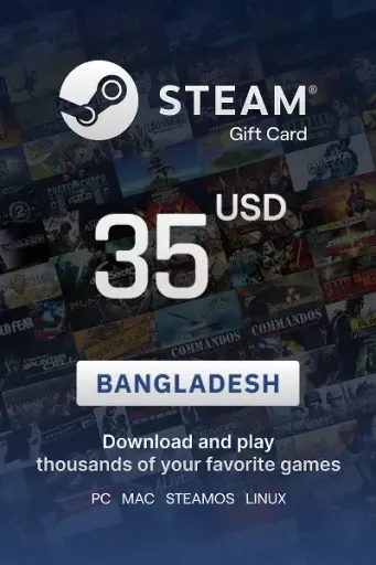 Steam Wallet 35 USD Gift card (Bangladesh) - Digital Key
