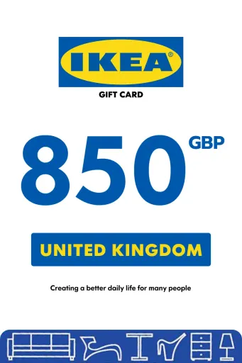 IKEA 850 GBP Gift Card (United Kingdom) - Digital Key