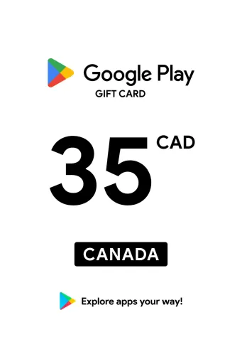 Google Play 35 CAD Gift Card (Canada) - Digital Key