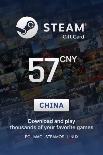 Steam Wallet 57 CNY Gift Card (China) - Digital Key