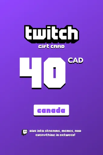 Product Image - Twitch 40 CAD Gift Card (Canada) - Digital Key