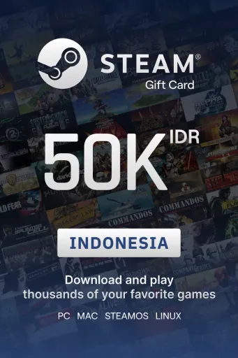 Steam Wallet 50000 IDR Gift Card (Indonesia) - Digital key