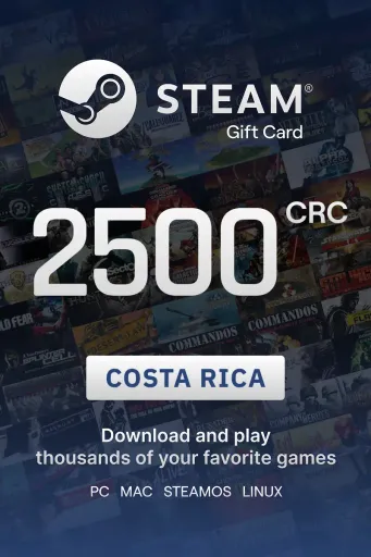Steam Wallet 2500 CRC Gift Card (Costa Rica) - Digital Key