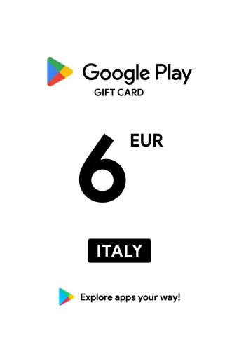 Google Play 6 EUR Gift Card (Italy) - Digital Key