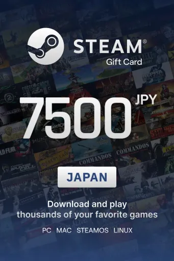 Steam Wallet 7500 JPY Gift Card (Japan) - Digital Key