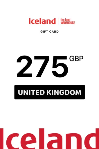 Iceland 275 GBP Gift Card (United Kingdom) - Digital Key