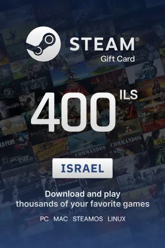 Steam Wallet 400 ILS Gift Card (Israel) - Digital Key