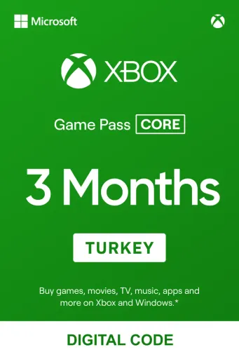 Xbox Game Pass Core 3 Months (Turkey) - Xbox Live - Digital Key