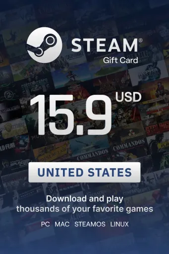 Steam Wallet 15.9 USD Gift Card (United States) - Digital Key