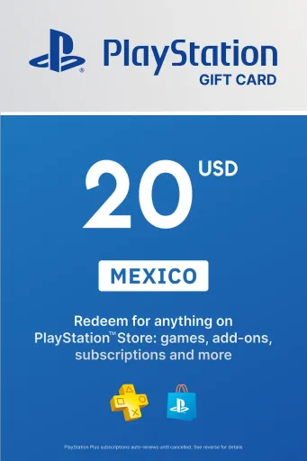 PlayStation Store 20 USD Gift Card (Mexico) - Digital Key