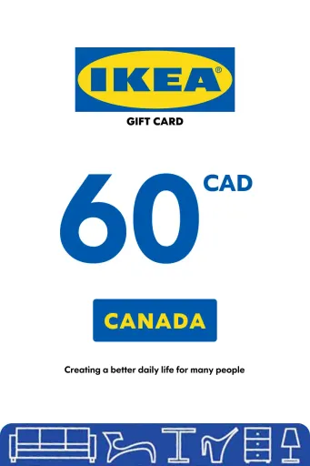 IKEA 60 CAD Gift Card (Canada) - Digital Key