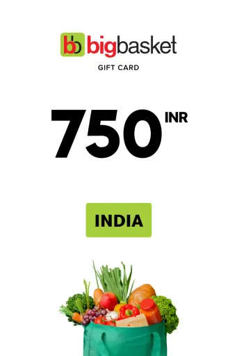 Product Image - Bigbasket 750 INR Gift Card (India) - Digital Key