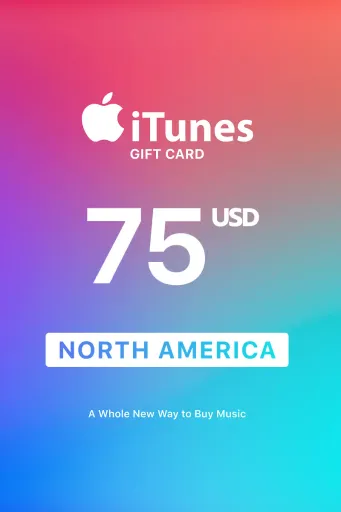 Apple iTunes 75 USD Gift Card (North America) - Digital Key