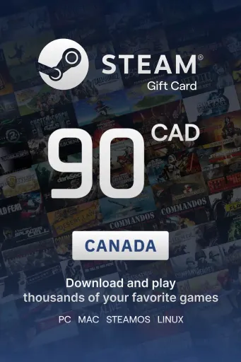 Steam Wallet 90 CAD Gift Card (Canada) - Digital Key
