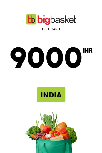 Product Image - Bigbasket 9000 INR Gift Card (India) - Digital Key