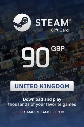 Steam Wallet 90 GBP Gift Card (United Kingdom) - Digital Key