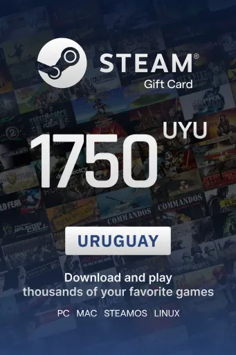 Steam Wallet 1750 UYU Gift Card (Uruguay) - Digital Key