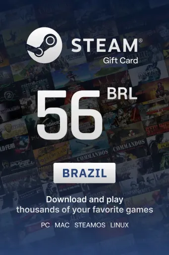 Steam Wallet 56 BRL Gift Card (Brazil) - Digital Key