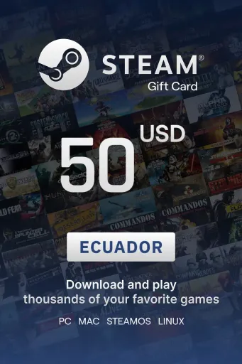 Steam Wallet 50 USD Gift Card (Ecuador) - Digital Key