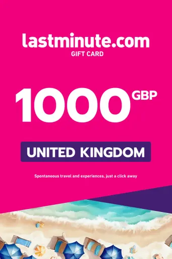 lastminute.com 1000 GBP Gift Card (United Kingdom) - Digital Key