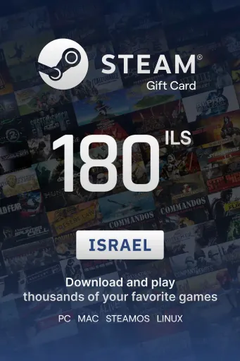 Steam Wallet 180 ILS Gift Card (Israel) - Digital Key