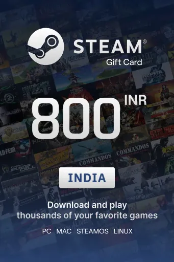 Steam Wallet 800 INR Gift Card (India) - Digital Key