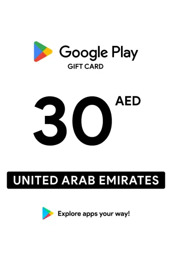 Google Play 30 AED Gift Card (United Arab Emirates) - Digital Key