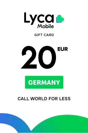 Lycamobile 20 EUR Gift Card (Germany) - Digital Key
