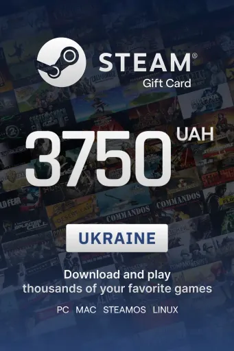 Steam Wallet 3750 UAH Gift Card (Ukraine) - Digital Key