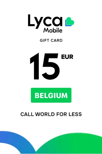 Lycamobile 15 EUR Gift Card (Belgium) - Digital Key